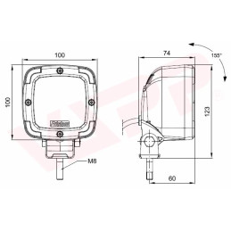 Svítilna couvací Fristom FT-036 REV LED, 12-30 V