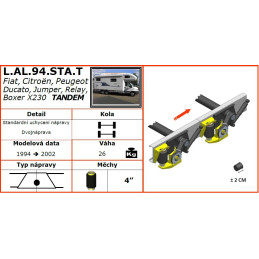 AL-KO 94 (1994-2002) standardní dvojnáprava, skrz šasi - vzduchové pérování DUNLOP