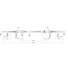Lanovod brzdový pro KHV KNOTT 800/1170 závit M10-M10