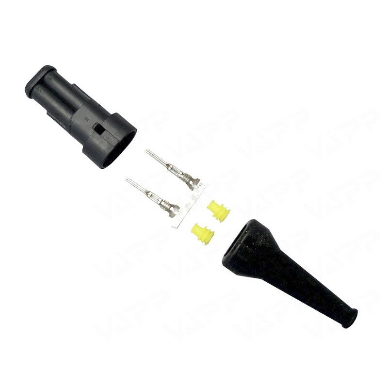 Konektor 2-pólový Superseal - vidlice (male), IP67