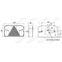 Svítilna Fristom FT-088 sdružená, L-BL/BR/KO/ML/RZ