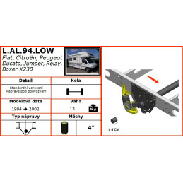 AL-KO 94 (1994-2002) snížená náprava, pod šasi - vzduchové pérování DUNLOP