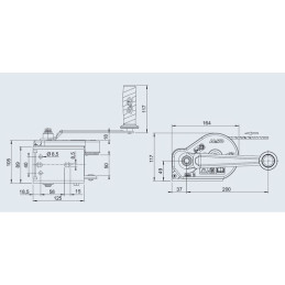 Naviják AL-KO 351 PLUS s brzdou (350kg), bez lana