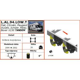 AL-KO 94 (1994-2002) snížená dvojnáprava, pod šasi - vzduchové pérování DUNLOP