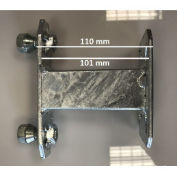 Držák rezervy pro kola s roztečí 100x4, montáž na jekl horizontálně