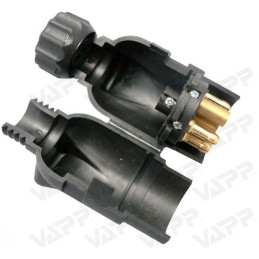 Zástrčka - vidlice 7 pól 12V, dvouvývodová, TESAT