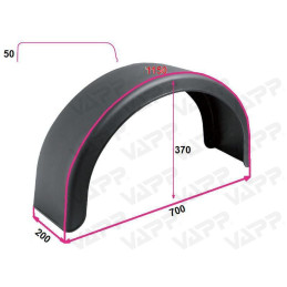 Blatník plast 13''/200 mm DOMAR černý oblý