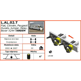 AL-KO 02 (2002-2007) kotoučové brzdy, dvojnáprava skrz šasi - vzduchové pérování DUNLOP