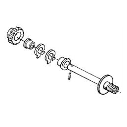 Hřídel kliky s ozubením navijáku AL-KO Compact 900 (sada)