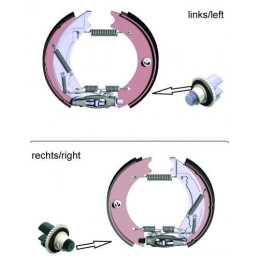 Čelisti brzdové KNOTT 250x40 samostav ANS sada na 2 kola