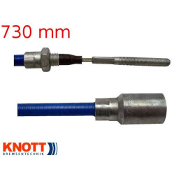 Lanovod brzdový KNOTT nerez 730/940 mm, závit M8