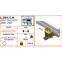 Fiat Ducato 280/290 (1982-1994) přídavné vzduchové měchy Dunlop