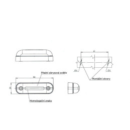 Svítilna přední obrysová LED WAS W109N, 12-24V, neon efekt