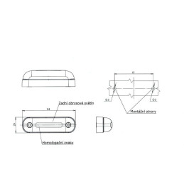 Svítilna zadní obrysová LED WAS W109N, 12-24V, neon efekt