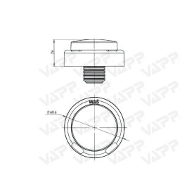 Svítilna přední obrysová LED WAS W79N, 12-24V, neon efekt, kulatá