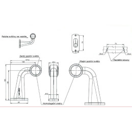 Svítilna doplňková obrysová LED WAS W21.5N/775P/I, 12-24V, pravá, neon ef.