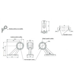 Svítilna doplňková obrysová LED WAS W21.7N/777L/I, 12-24V, levá, neon ef.