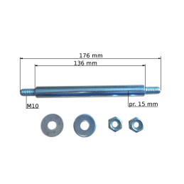 Osička kýlové rolny plná 136 mm/pr. 15 mm