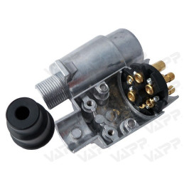 Zástrčka - vidlice 7 pól 12V kovová BEO