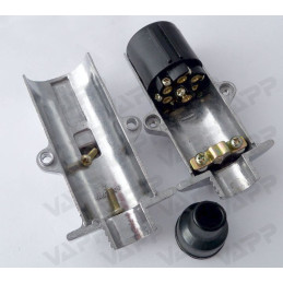 Zástrčka - vidlice 7 pól 24V typ N - hlavní (dutinky), alu, BEO