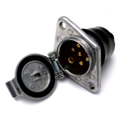 Zásuvka 7 pól 24V typ S - doplňková (kolíky+dutinka), alu, BEO