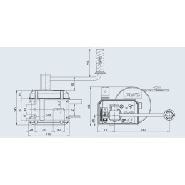 Naviják AL-KO 501 PLUS A s brzdou, odním. klika, (500 kg), bez lana