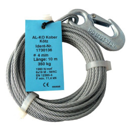 Lano 10 m AL-KO k navijáku OPTIMA 351, pr. 4 mm (včetně háku)