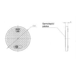 Odrazka bílá pr. 61 mm samolepicí