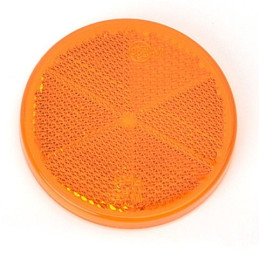 Odrazka oranžová pr. 61 mm samolepicí