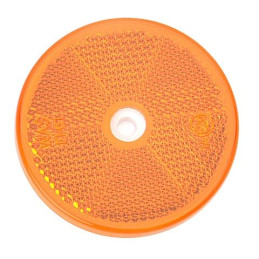 Odrazka oranžová pr. 61 mm s otvorem (VAPP PAV, PA)