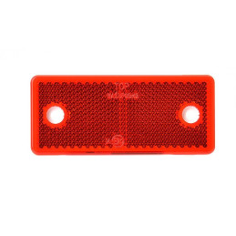 Odrazka červená 96x42 mm s otvory