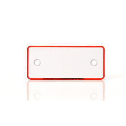 Odrazka červená 96x42 mm s otvory