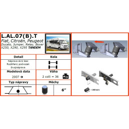 AL-KO 07 (2007-) rozšířená dvojnáprava, skrz šasi - vzduchové pérování DUNLOP