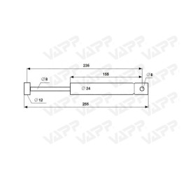 Tlumič nájezdové brzdy BPW/PEITZ PAV/SR 2,0/I ausf.A-S