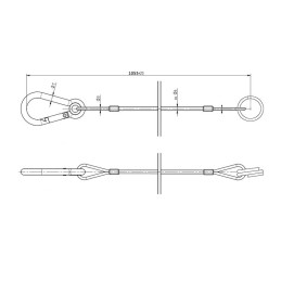 Lanko pojistné Winterhoff - alternativa k KNOTT 1055 mm