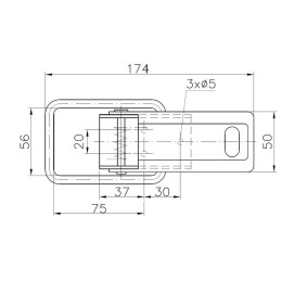 Závěr bočnic - přezka BV 70-1 (bez protikusu, bez pojistky)