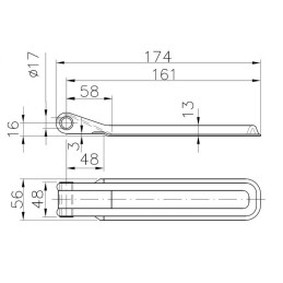 Pant bočnic WW BSCH 10-17-170 mm - horní díl