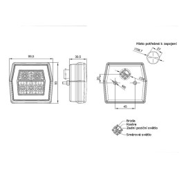 Svítilna Fristom FT-121 sdružená LED 12-36V, L/P-BL/BR/KO, baj5
