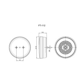 Svítilna Fristom FT-112 sdružená LED 12-24V, L/P-KO/CO
