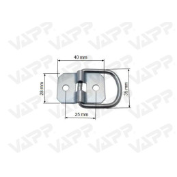 Třmen oblý sklopný pro upnutí plachty, pozink