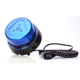 Maják magnetický LED modrý WAS, kabel 3m, autozástrčka