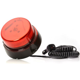 Maják magnetický LED červený WAS, kabel 3m, autozástrčka