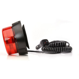 Maják magnetický LED červený WAS, kabel 3m, autozástrčka