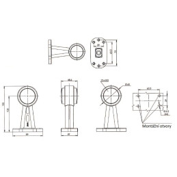 Svítilna doplňková obrysová LED WAS W21.6N/776, 12-24, L/P, neon ef.
