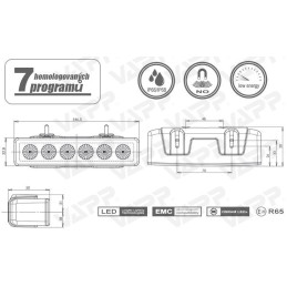 Výstražná záblesková svítilna červená WAS, barevné sklíčko