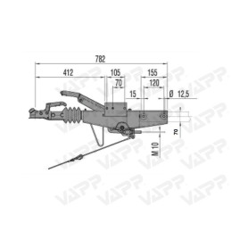 Nájezdová brzda AL-KO 90S/3 na jekl 70x70 mm