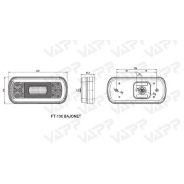 Svítilna Fristom FT-130 sdružená LED 12-24V, L/P-BL/BR/KO/CO/RZ, baj5