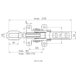 Přezka litinová EXZV 10-2 se stavitelným třmenem (bez protikusu)