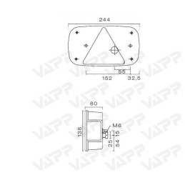 Svítilna Aspöck Multipoint III sdružená, L-BL/BR/KO/ML/RZ, baj5
