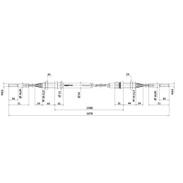 Lanovod brzdový pro KHV KNOTT 1300/1670 závit M10-M10